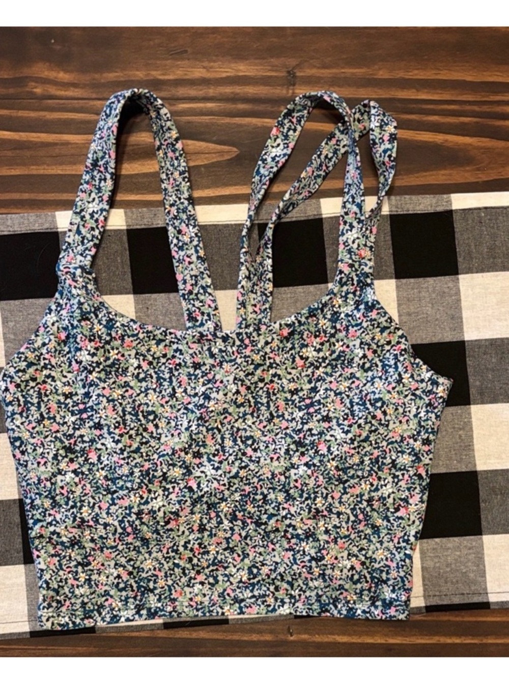 Sage collective small floral Print bra